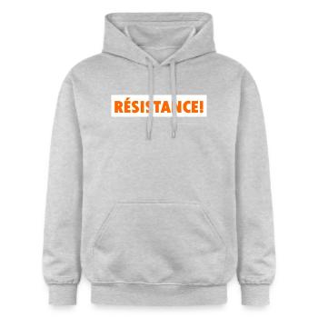 Rèsistance - Gildan Unisex Softstyle® Midweight Hoodie - light heather grey - Front - Liana (172cm) & Jaron (178cm)