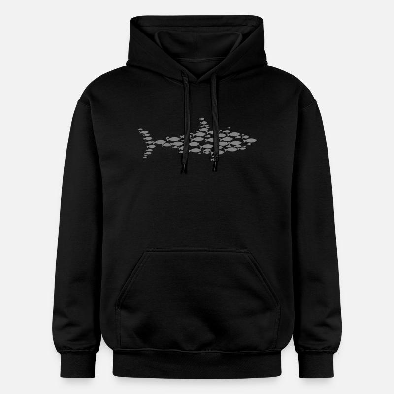 Requin - Sweat à capuche Softstyle® Gildan Unisexe - noir