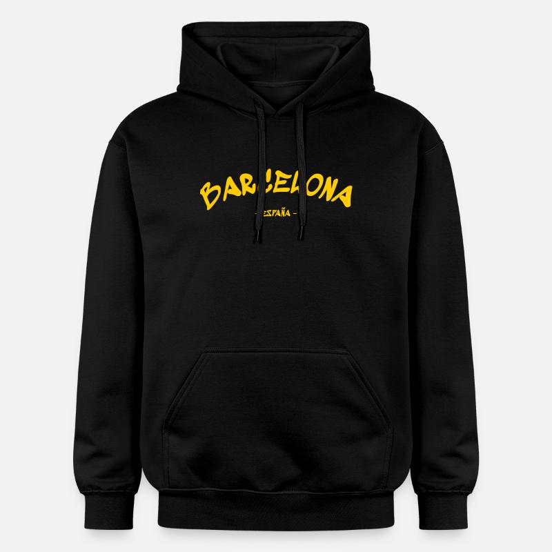 Barcelone - España - Espagne - Espagne - Sweat à capuche Softstyle® Gildan Unisexe - noir