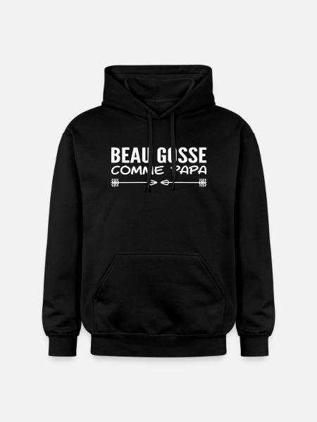 Handsome like dad - Gildan Unisex Softstyle® Midweight Hoodie - black