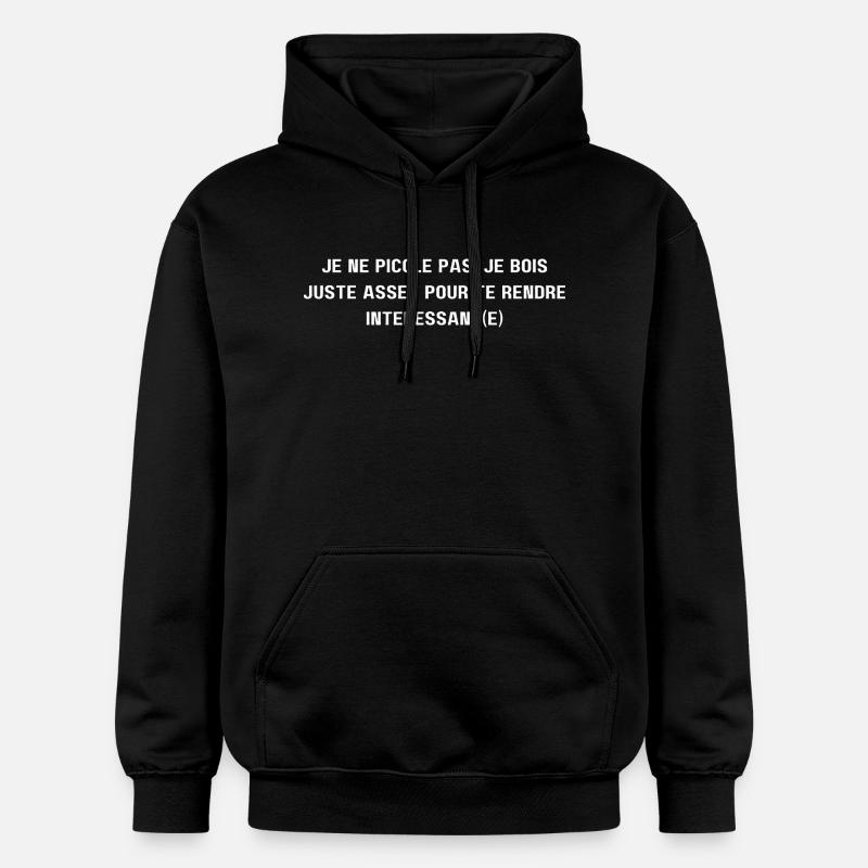 Je ne picole pas (1c) - Sweat à capuche Softstyle® Gildan Unisexe - noir