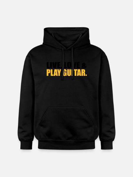 Gitarre - Gildan Unisex Softstyle® Midweight Hoodie - Schwarz