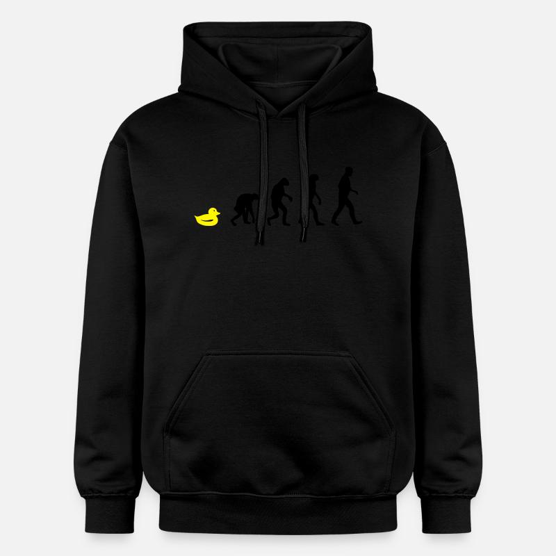 quietsche entchen evolution - Gildan Unisex Softstyle® Midweight Hoodie - Schwarz