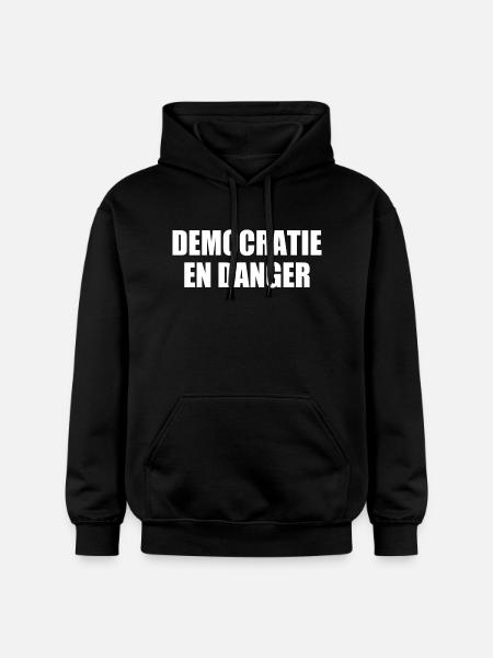 Democracy in danger - Gildan Unisex Softstyle® Midweight Hoodie - black