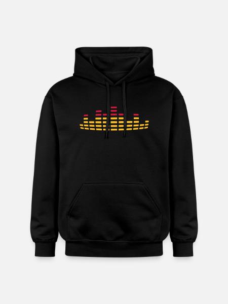 EQ Equalizer 3D Analyser - Gildan Unisex Softstyle® Midweight Hoodie - black