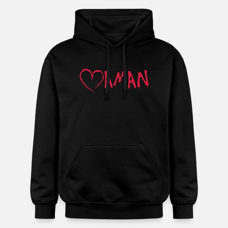maman coeur forme - Sweat à capuche Softstyle® Gildan Unisexe - noir