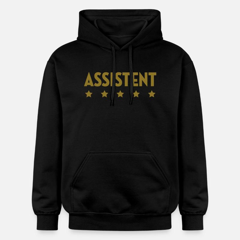 Assistent - Assistentin - Mitarbeiter - Chef - Gildan Unisex Softstyle® Midweight Hoodie - Schwarz