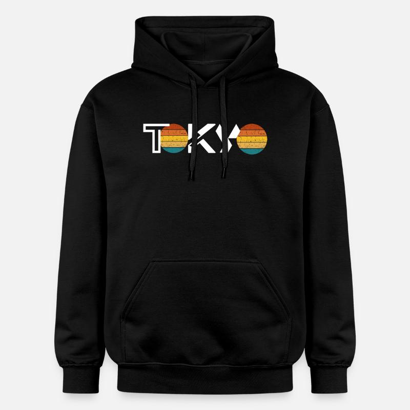 Rétro Tokyo Sunset - Sweat à capuche Softstyle® Gildan Unisexe - noir