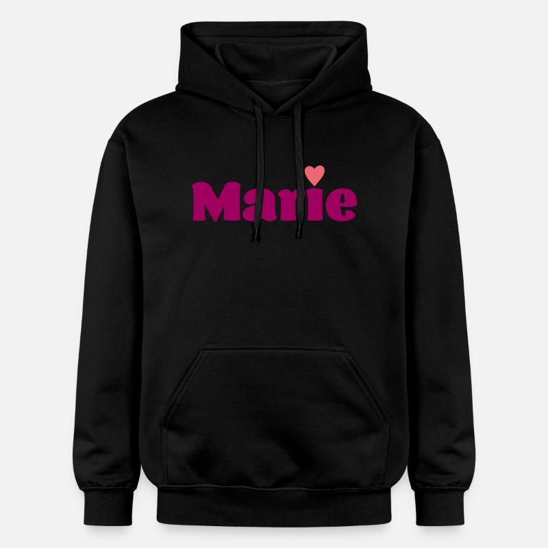 Marie avec cadeau de cœur - Sweat à capuche Softstyle® Gildan Unisexe - noir