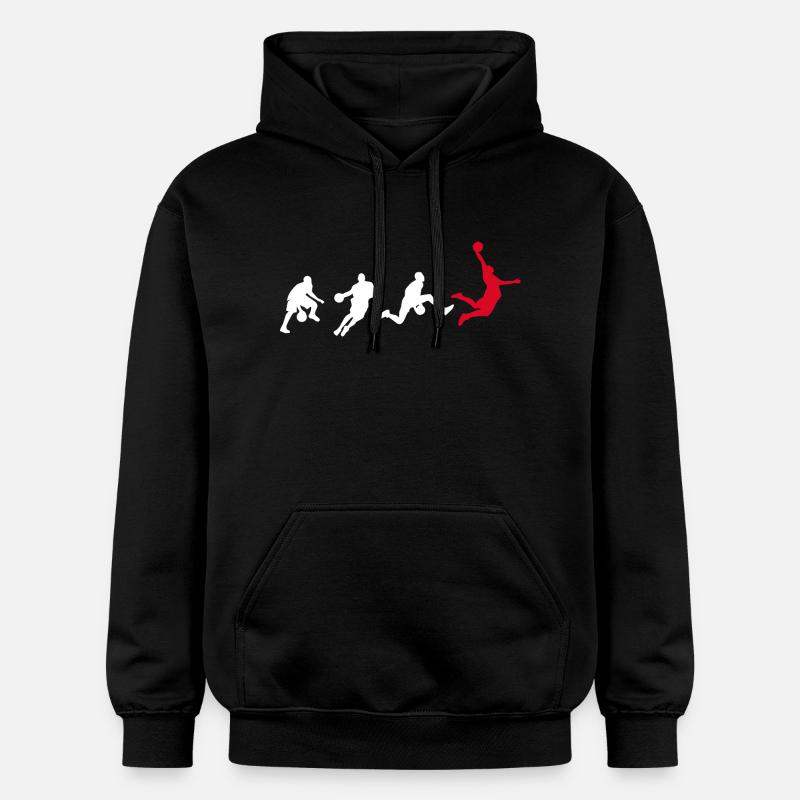 Basket-ball Basketteur Evolution Dunk - Sweat à capuche Softstyle® Gildan Unisexe - noir