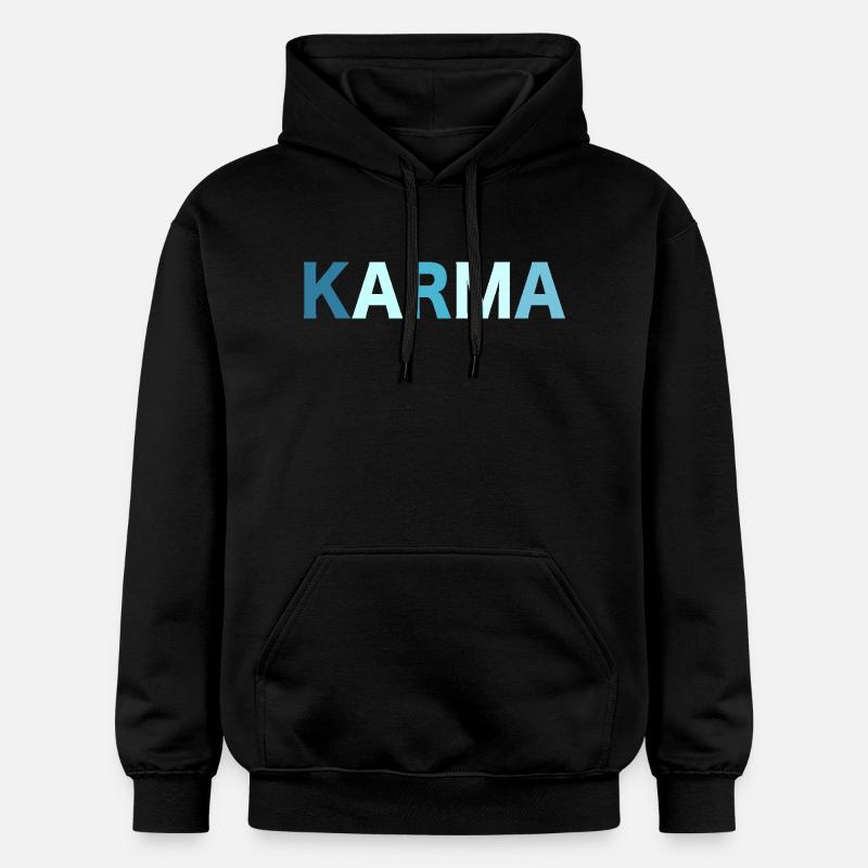 Lettrage rétro Karma - Sweat à capuche Softstyle® Gildan Unisexe - noir