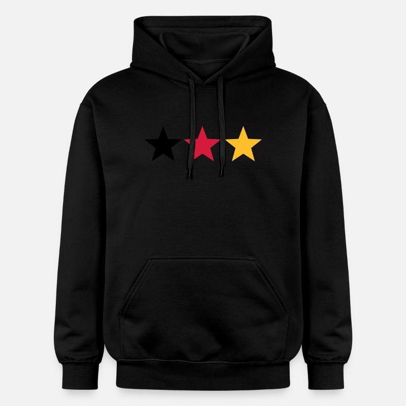 Schwarz rot gold - Gildan Unisex Softstyle® Midweight Hoodie - Schwarz