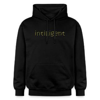 intelligent - Gildan Unisex Softstyle® Midweight Hoodie - Schwarz - Vorne - Marisol (170cm) & Nik (191cm)
