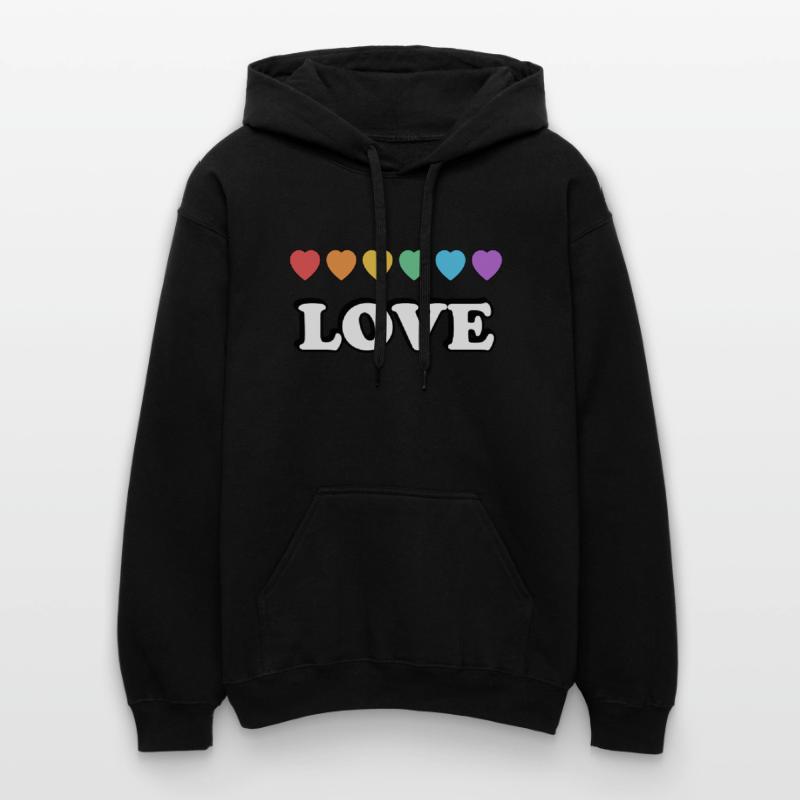 Love Rainbow Hearts Gildan Unisex Softstyle® Midweight Hoodie