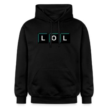 Lol - Gildan Unisex Softstyle® Midweight Hoodie - black - Front - Marisol (170cm) & Nik (191cm)