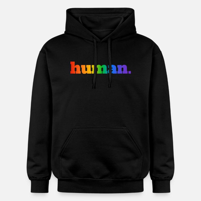 Arc-en-ciel humain - Sweat à capuche Softstyle® Gildan Unisexe - noir