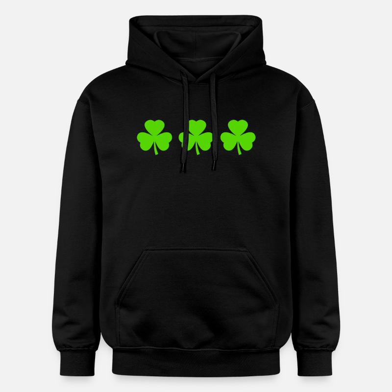 Trèfle d’Irlande Trèfles - Sweat à capuche Softstyle® Gildan Unisexe - noir