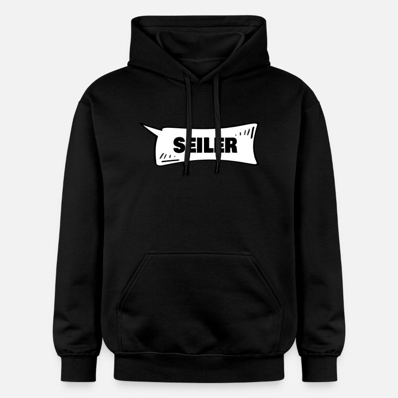 Seiler comme bulle de dialogue - Sweat à capuche Softstyle® Gildan Unisexe - noir