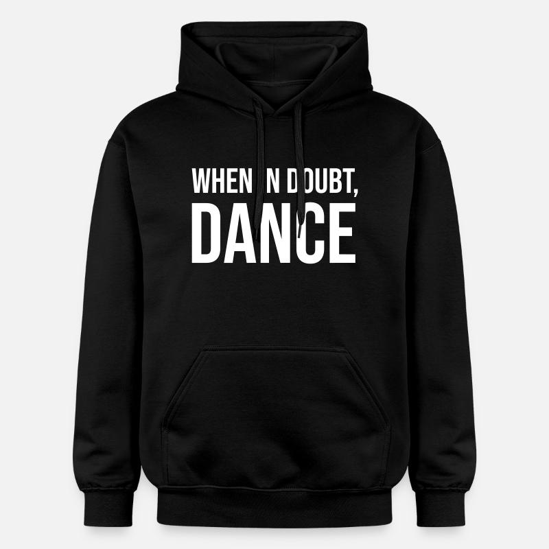 When in doubt, dance - Gildan Unisex Softstyle® Midweight Hoodie - black
