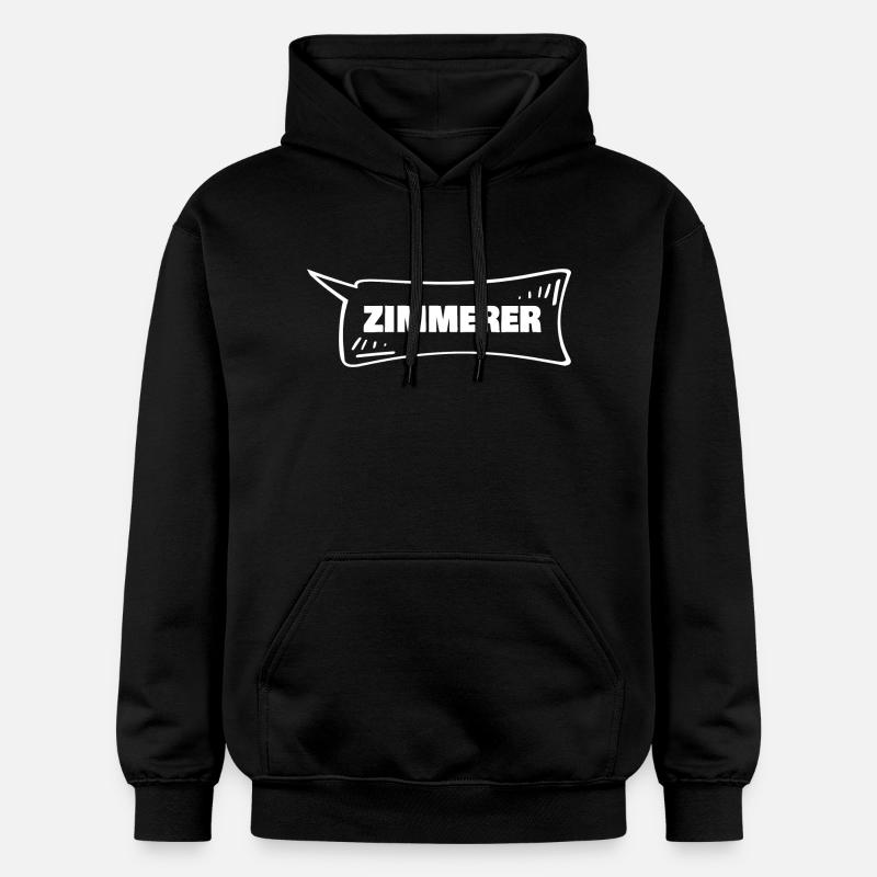 Sprechblase Zimmerer - Gildan Unisex Softstyle® Midweight Hoodie - Schwarz