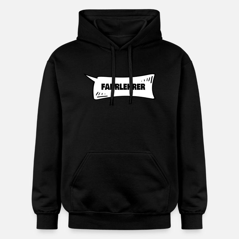 Speech bubble driving instructor - Gildan Unisex Softstyle® Midweight Hoodie - black