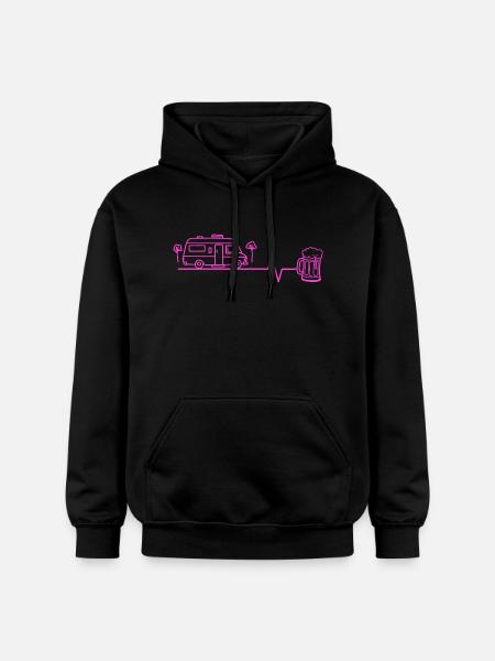 Camping-car & bière - Sweat à capuche Softstyle® Gildan Unisexe - noir