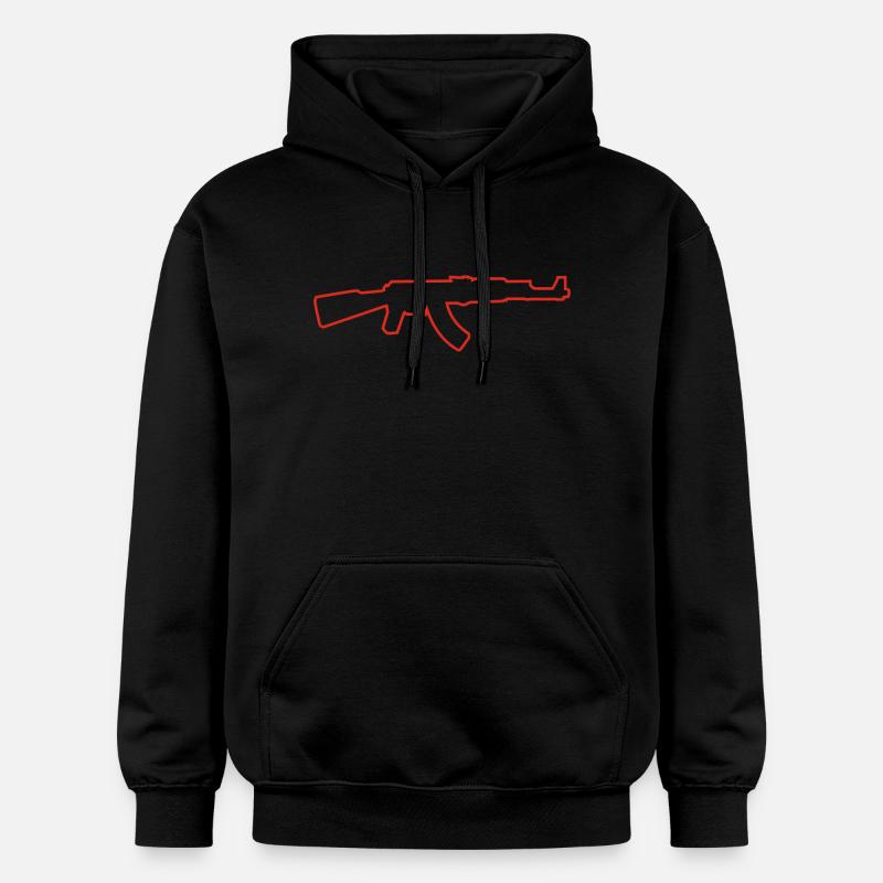 AK Outline - Sweat à capuche Softstyle® Gildan Unisexe - noir