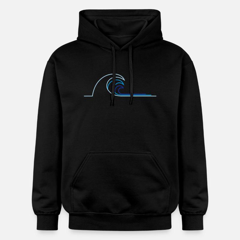 Welle - Gildan Unisex Softstyle® Midweight Hoodie - Schwarz