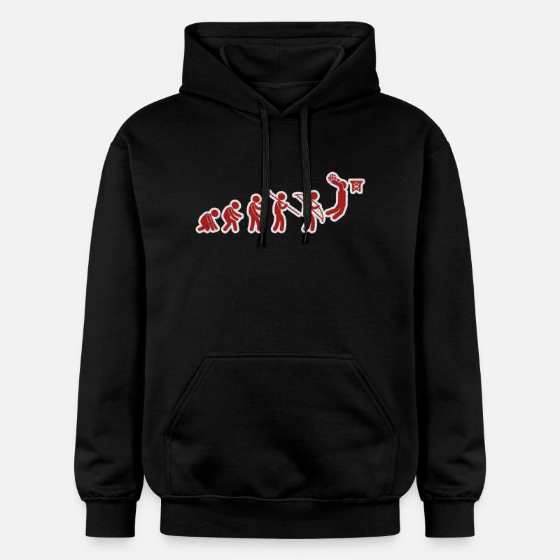 Evolution Basket-ball Rouge Blanc Grunge - Sweat à capuche Softstyle® Gildan Unisexe - noir