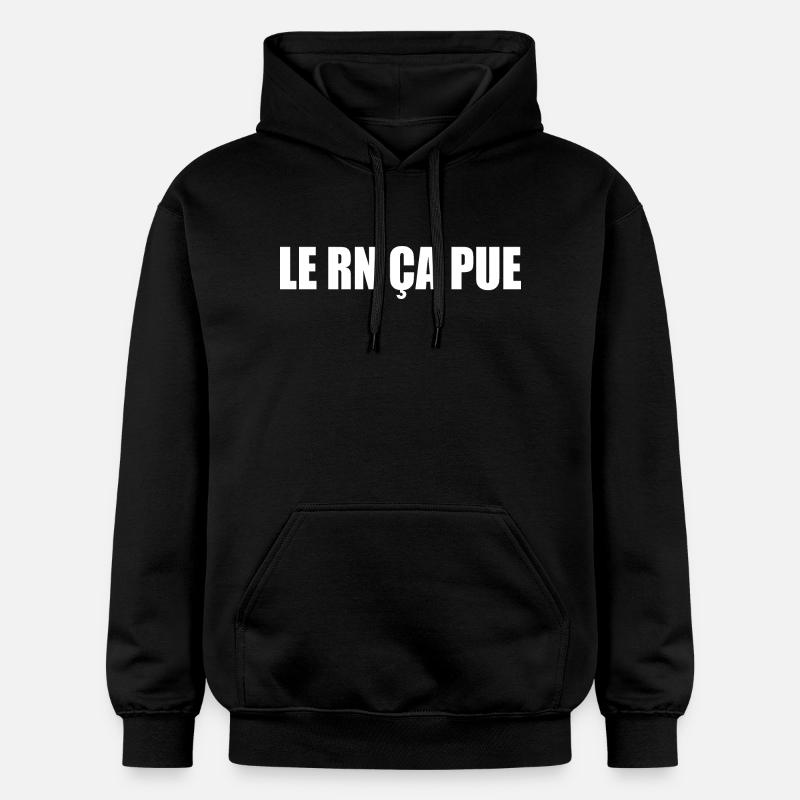 le rn ça pue - Sweat à capuche Softstyle® Gildan Unisexe - noir