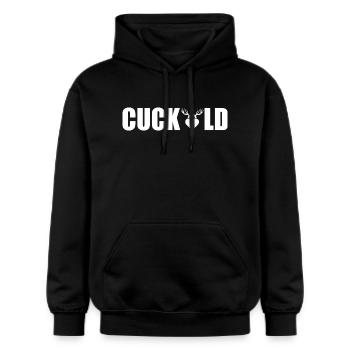 Cuckold - Sweat à capuche Softstyle® Gildan Unisexe - noir - Devant - Marisol (170cm) & Nik (191cm)