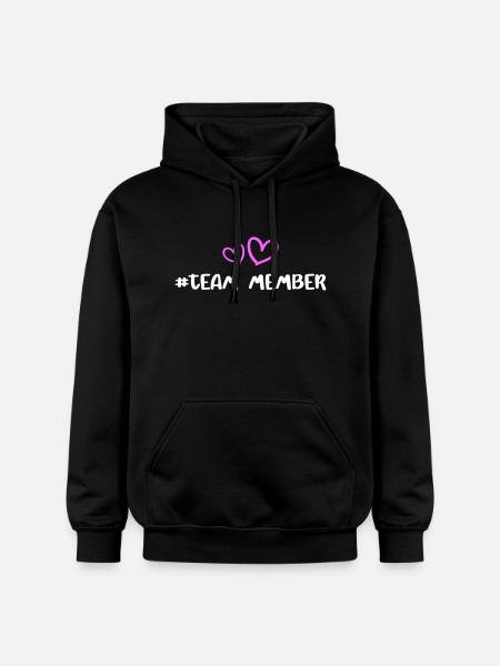 Team Member Heart Love - Gildan Unisex Softstyle® Midweight Hoodie - black