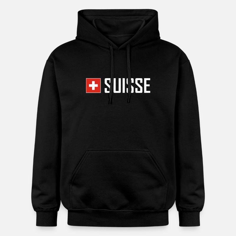 Suisse - Drapeau - Schwiiz - Suisse - Suisse - Sweat à capuche Softstyle® Gildan Unisexe - noir