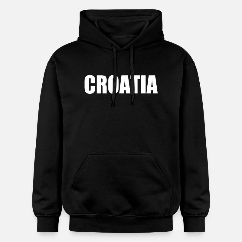Croatie (Hrvatska) - Sweat à capuche Softstyle® Gildan Unisexe - noir