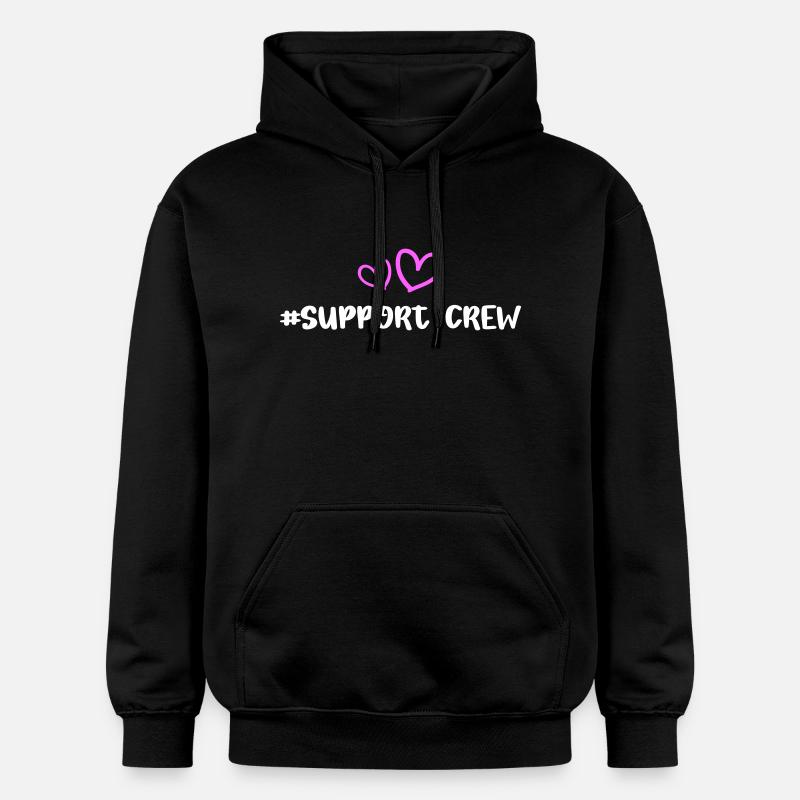 Soutenez l’équipe Heart Love - Sweat à capuche Softstyle® Gildan Unisexe - noir