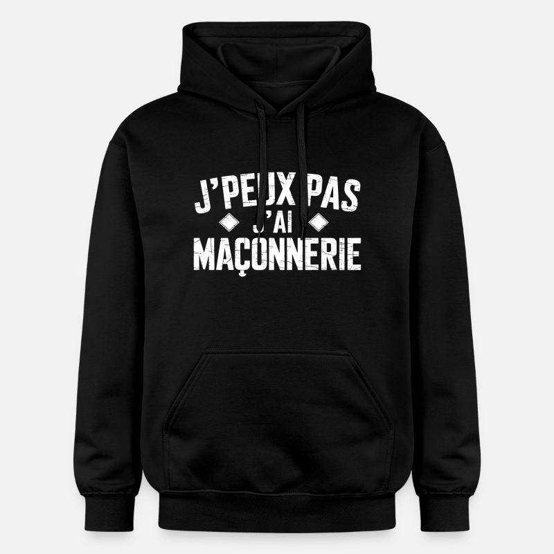 J'peux pas, j'ai Maçonnerie - Sweat à capuche Softstyle® Gildan Unisexe - noir