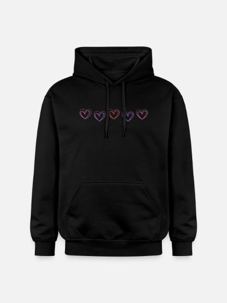 Herzlinie - Gildan Unisex Softstyle® Midweight Hoodie - Schwarz