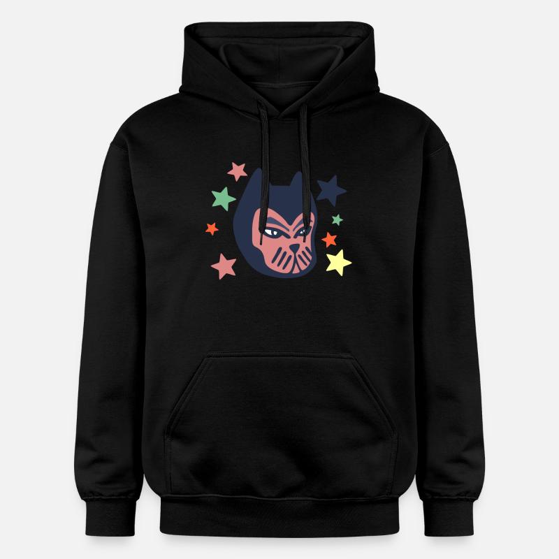 Chat galactique - Sweat à capuche Softstyle® Gildan Unisexe - noir