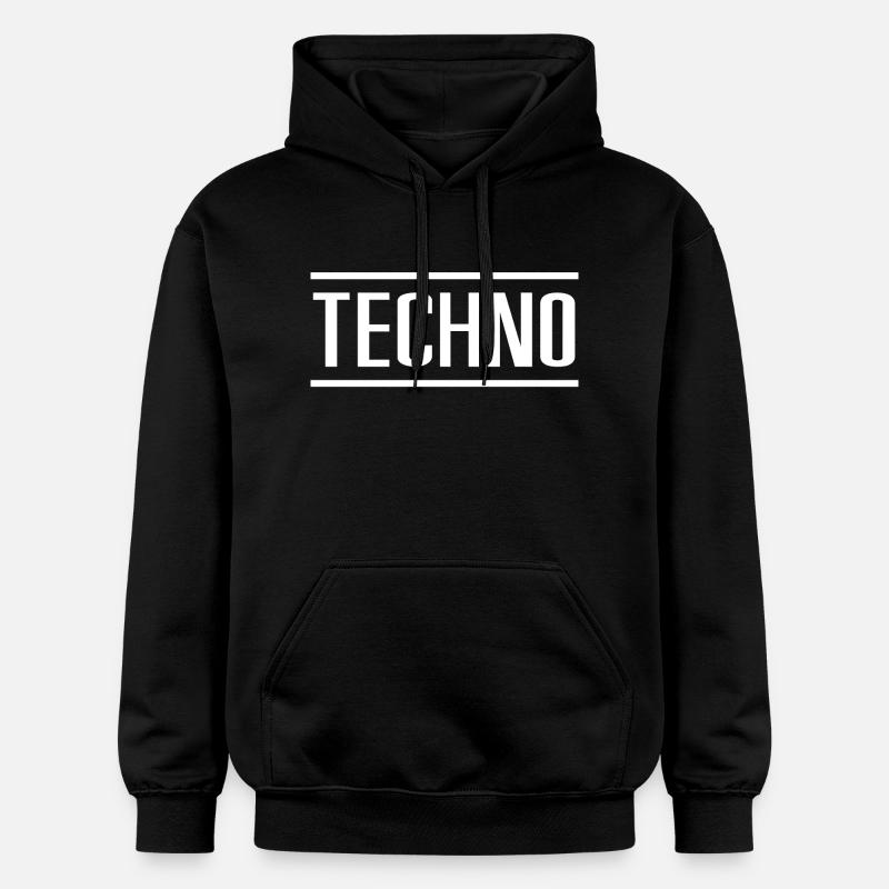 Techno - Sweat à capuche Softstyle® Gildan Unisexe - noir