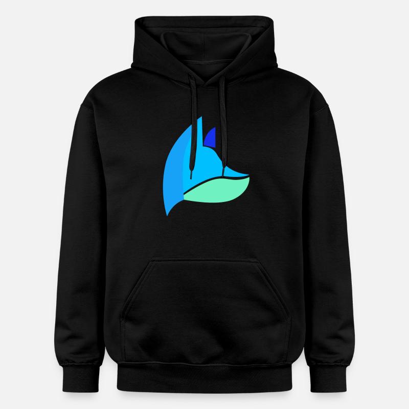 Fuchs blau - Gildan Unisex Softstyle® Midweight Hoodie - Schwarz
