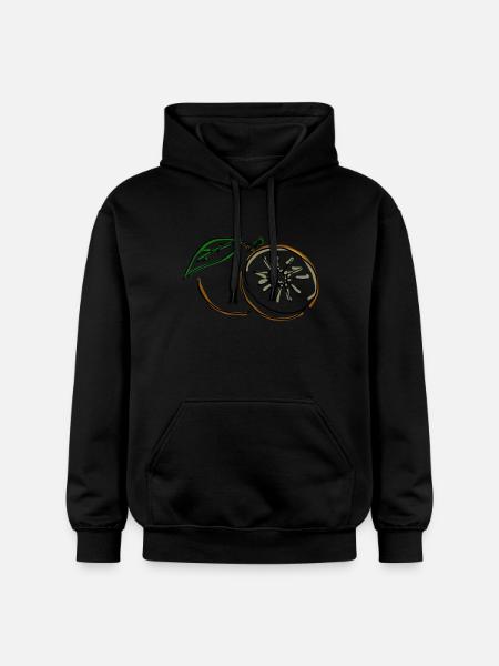 Orange - Gildan Unisex Softstyle® Midweight Hoodie - Schwarz