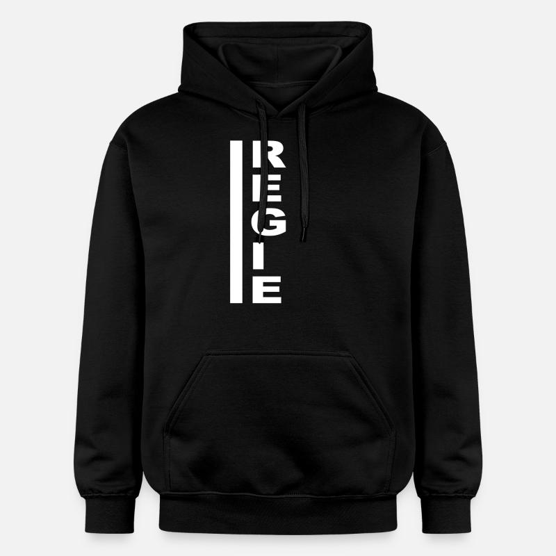 Réalisé verticalement blanc - Sweat à capuche Softstyle® Gildan Unisexe - noir