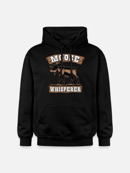 Moose Whisperer - Scandinavia Wilderness Nature - Gildan Unisex Softstyle® Midweight Hoodie - black