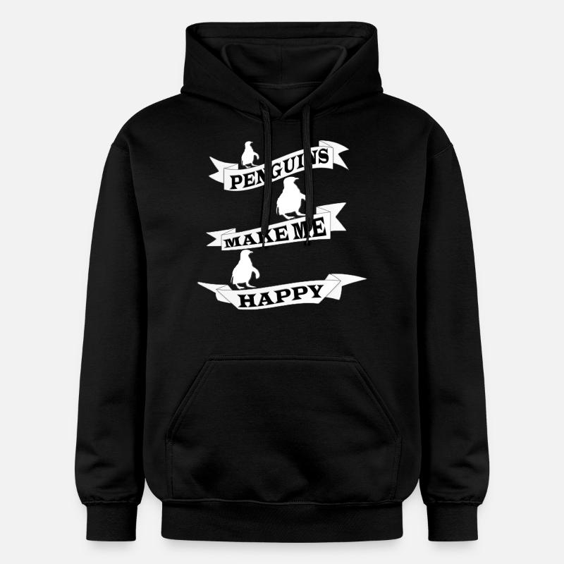 manchot - Sweat à capuche Softstyle® Gildan Unisexe - noir