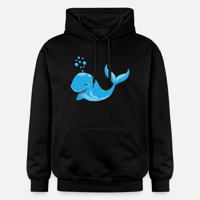 baleine - Sweat à capuche Softstyle® Gildan Unisexe - noir