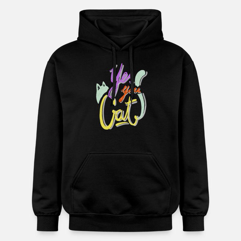 oui, vous chat! - Sweat à capuche Softstyle® Gildan Unisexe - noir