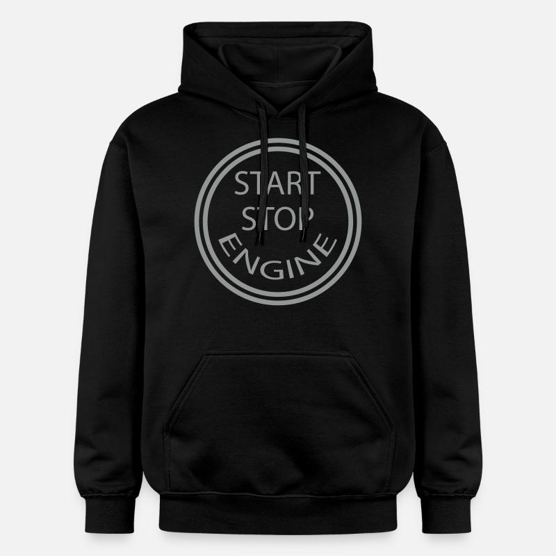 start_stop_engine_sse13 - Sweat à capuche Softstyle® Gildan Unisexe - noir