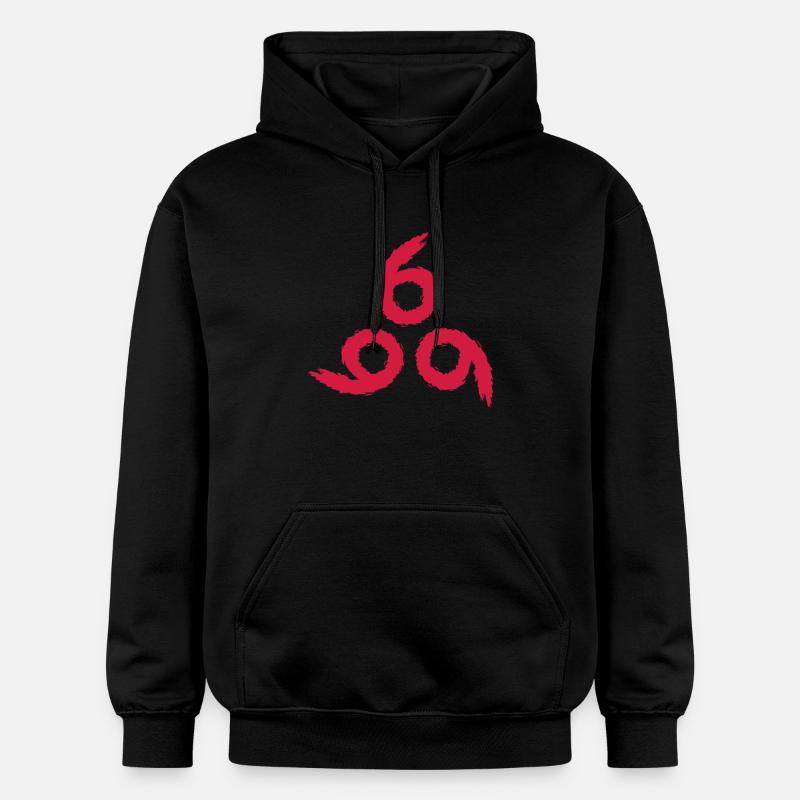 666 Satan symbole diable maléfique - Sweat à capuche Softstyle® Gildan Unisexe - noir