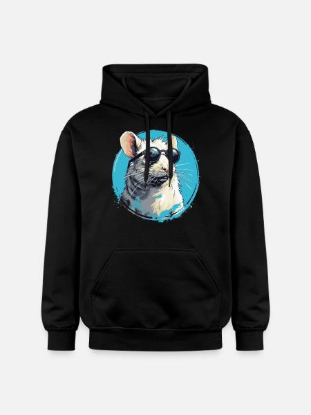 Cool Rat - Gildan Unisex Softstyle® Midweight Hoodie - black