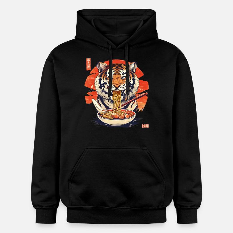 Ramen Tiger Roar - Sweat à capuche Softstyle® Gildan Unisexe - noir
